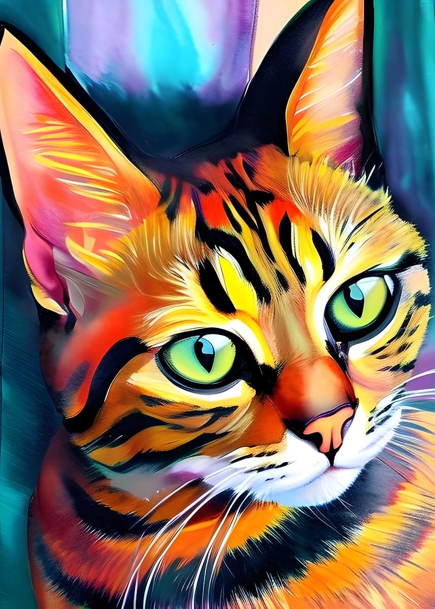 Retrato De Un Atigrado Curioso