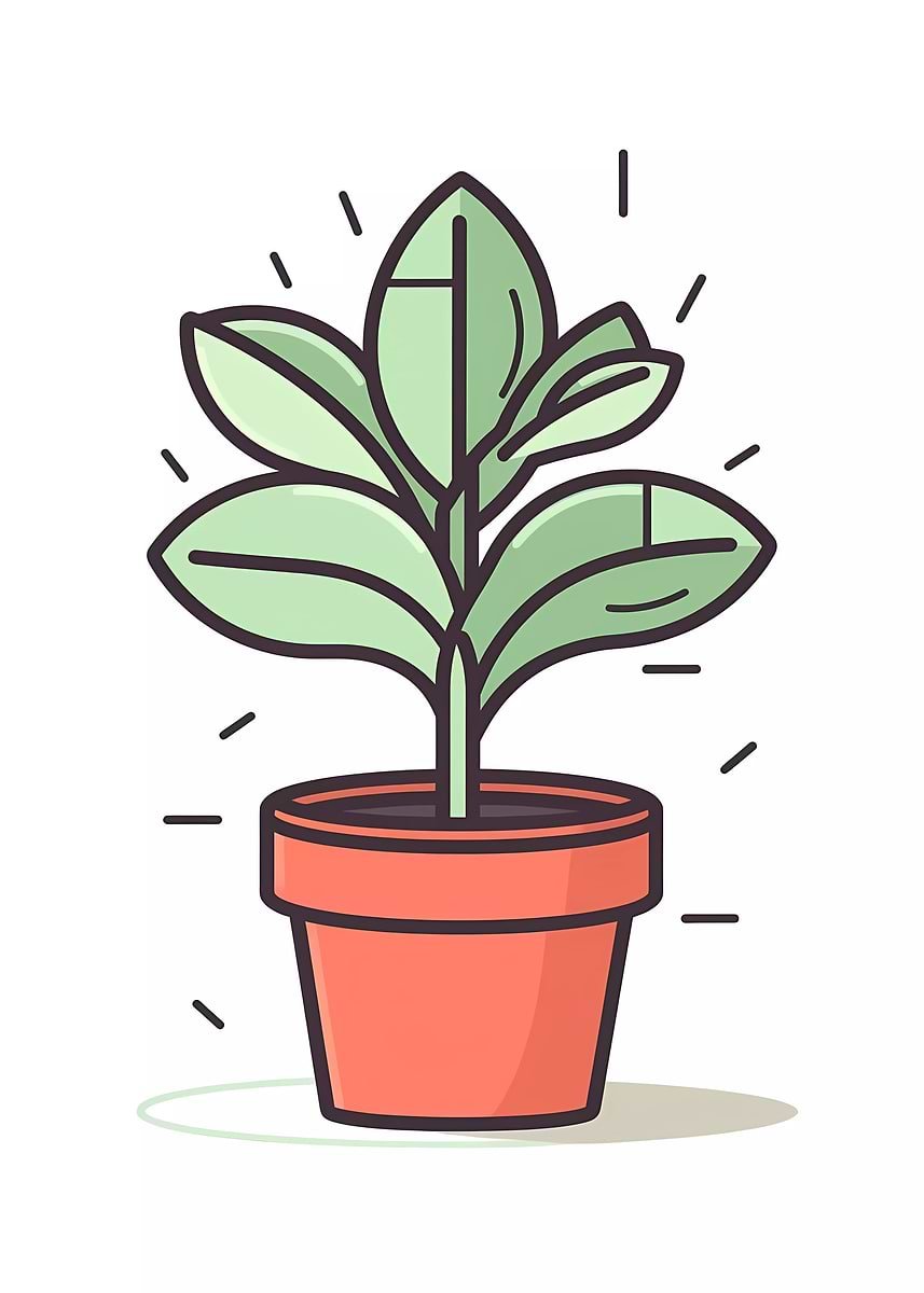 Planta En Maceta Minimalista