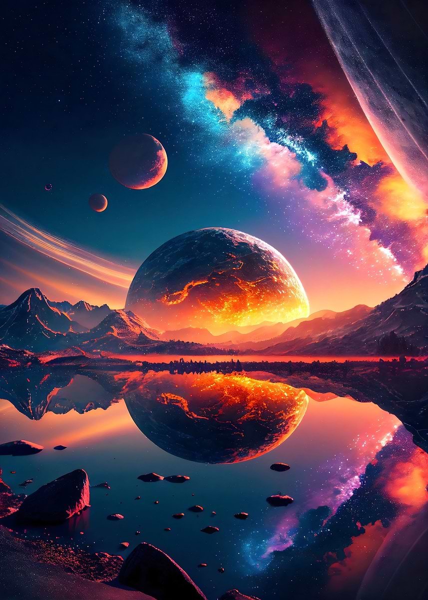 Paisaje De Fantasía Espacial