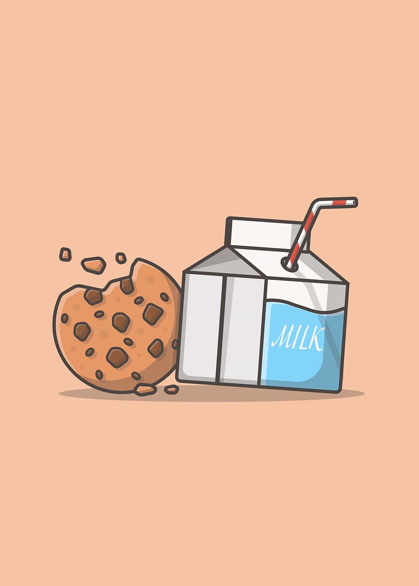 Leche Y Galletas Caricatura