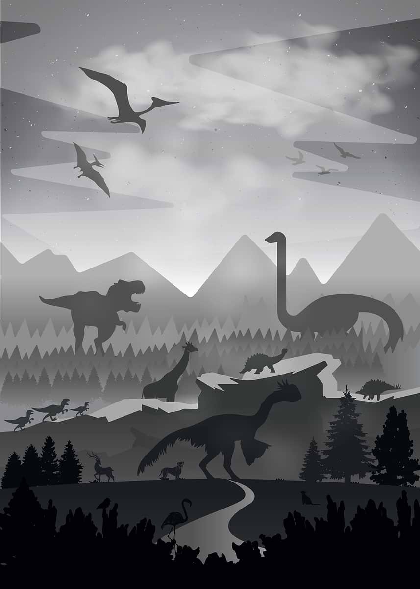 Paisaje De Dinosaurios