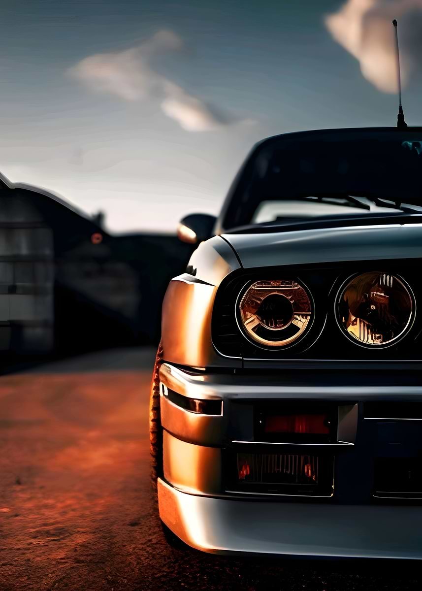 Coche Clásico Al Atardecer