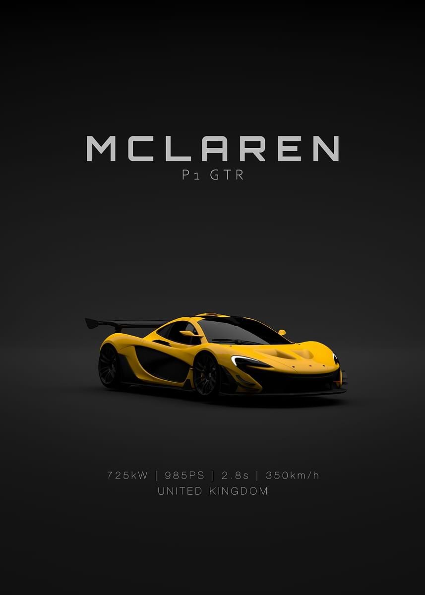 Frontal Del Mclaren P1 Gtr - Amarillo - Especificaciones