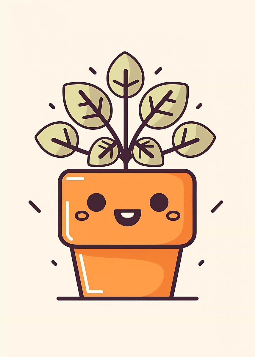 Planta En Maceta Minimalista Y Adorable